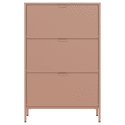 Mueble zapatero MARION 3 puertas metal rosa viejo