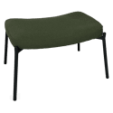 Fauteuil en tissu boucle vert kaki avec repose-pieds EIRA