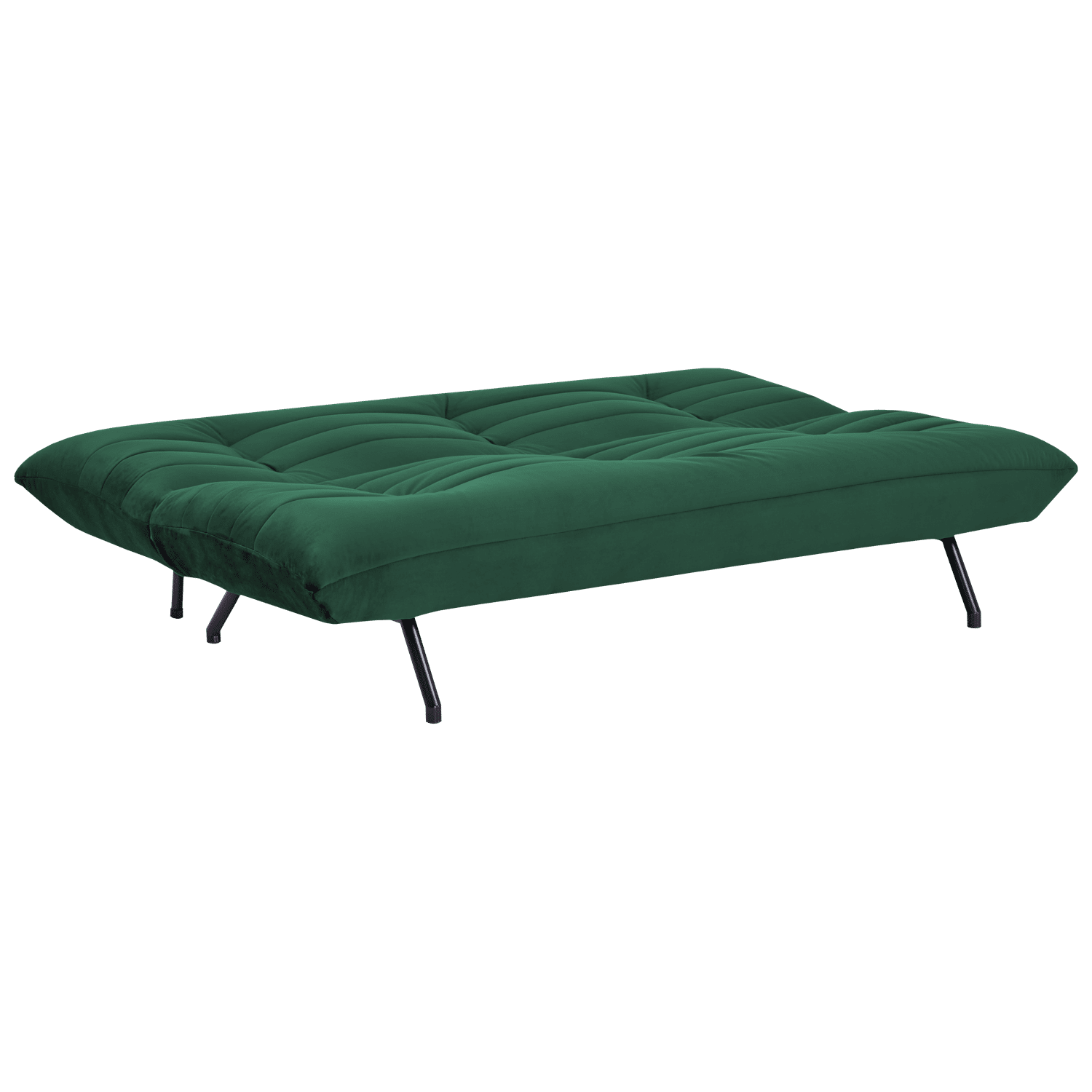 Canapé convertible 3 places en velours vert ANATOLE