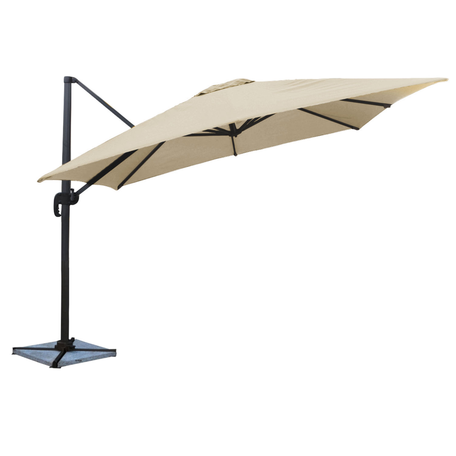 Offset paraplu MOLOKAI vierkant 3x3m beige