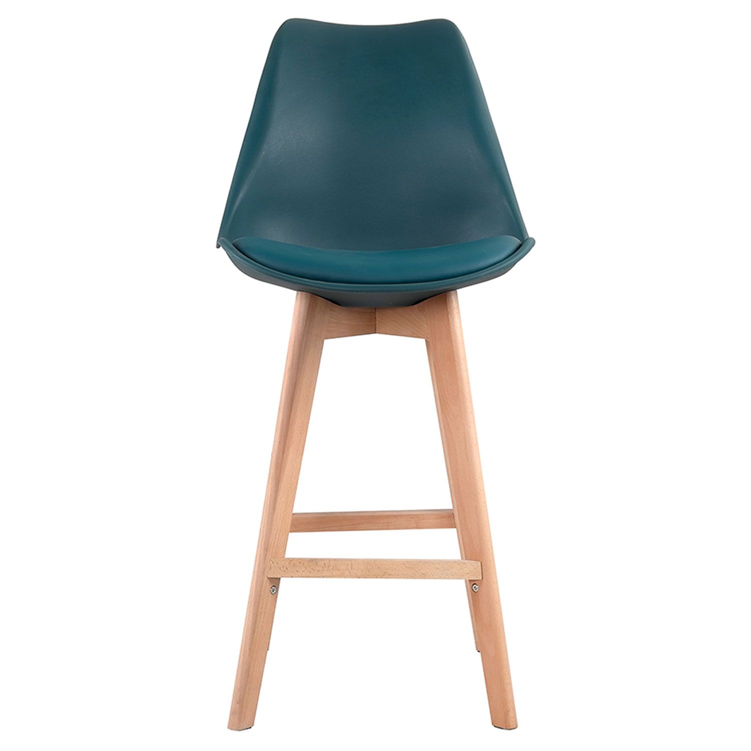 Pack de 2 taburetes escandinavos SVEN azules con cojín