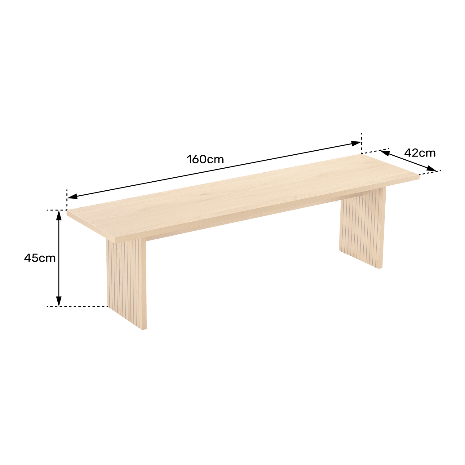 Panca in legno in stile scandinavo ALMA