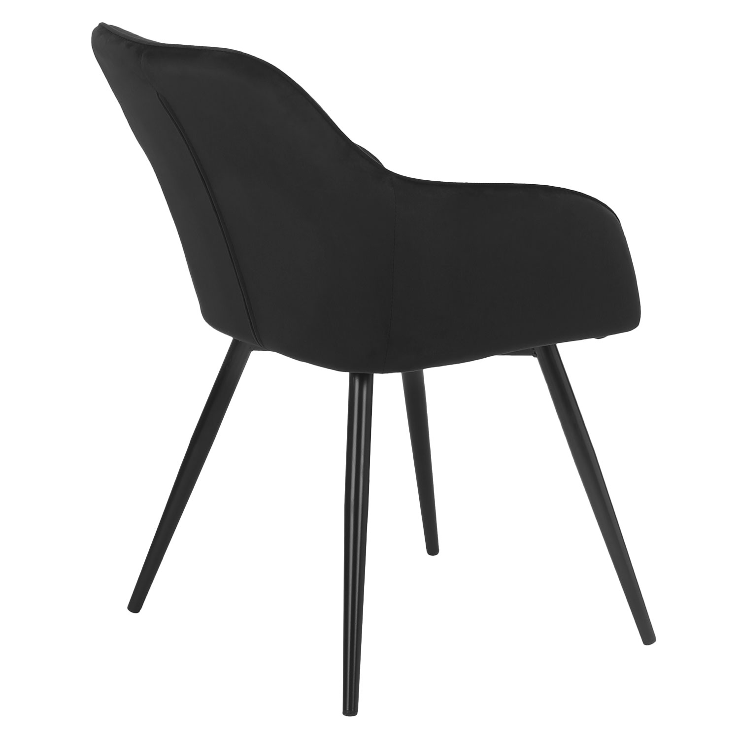 Chaise en velours BERTILLE noire