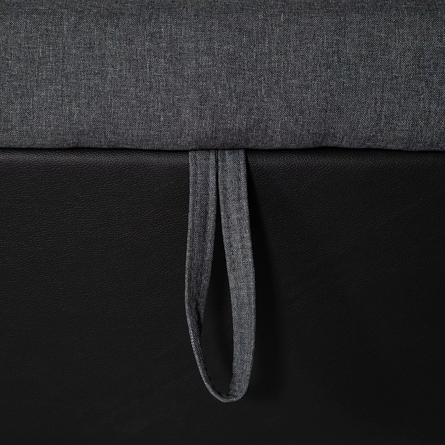 Canapé d'angle convertible CLARK 3 places gris chiné et noir