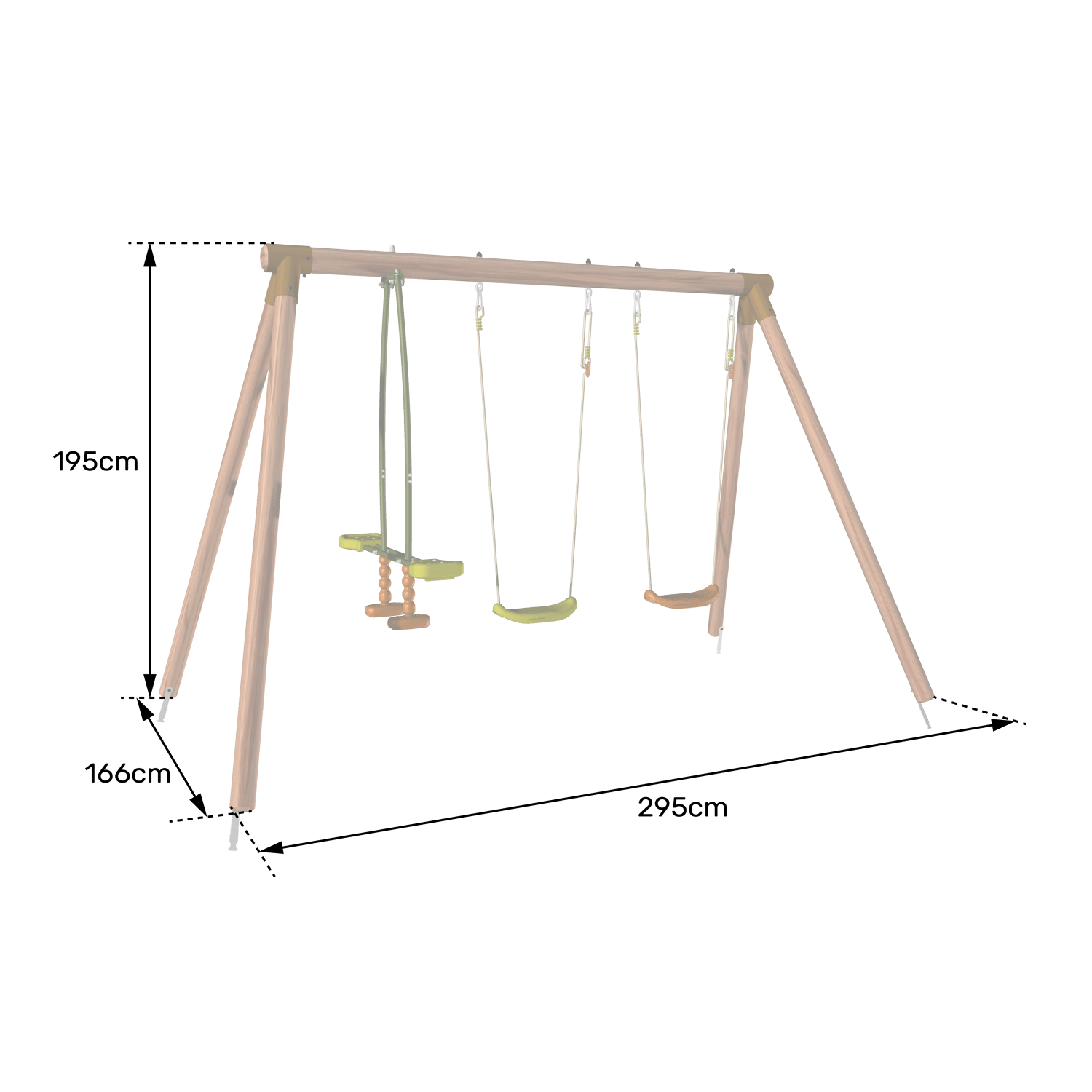 Soulet - Portique en bois 3 agrès PACCO