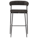 Lot de 2 tabourets de bar en tissu gris THEA
