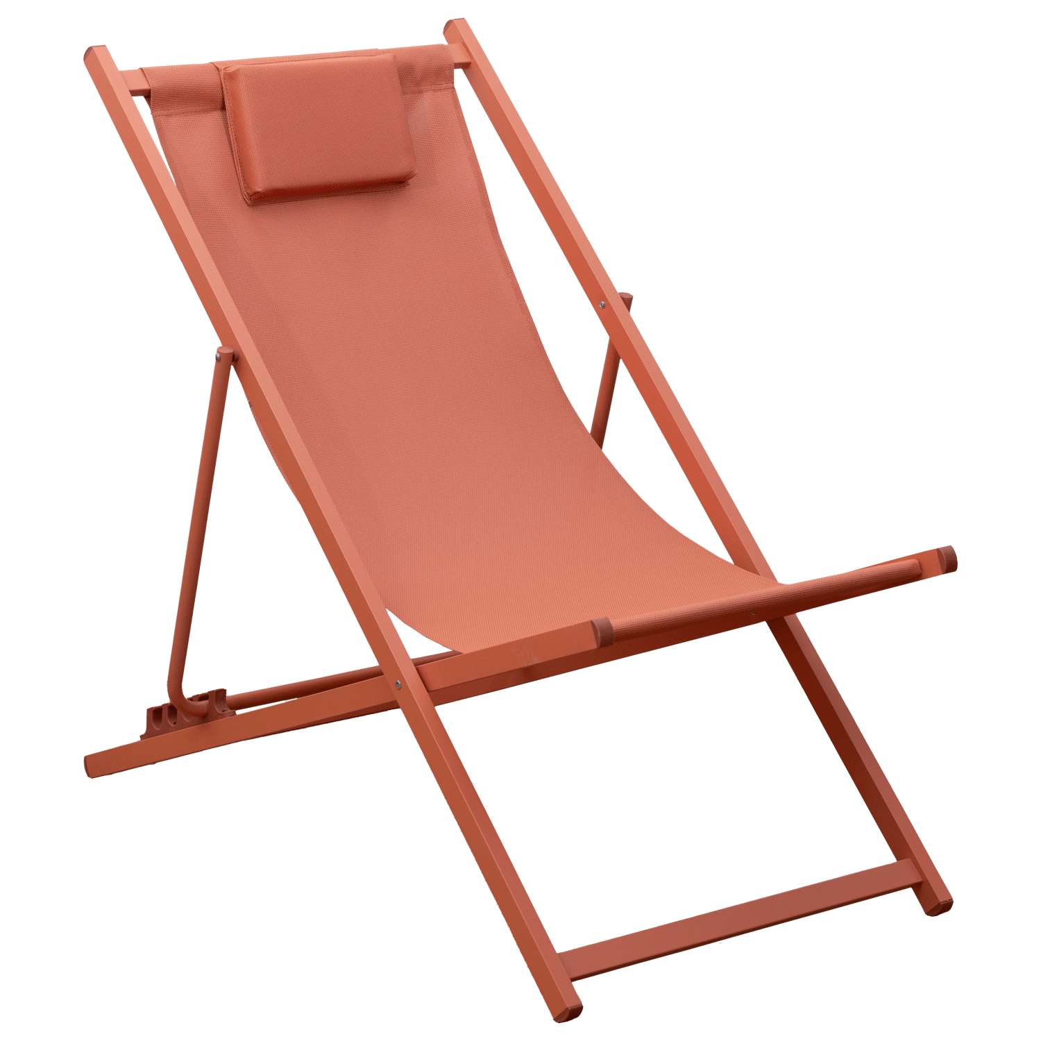 Set van 2 CYPRUS stoelen - terracotta textilene/terracotta structuur
