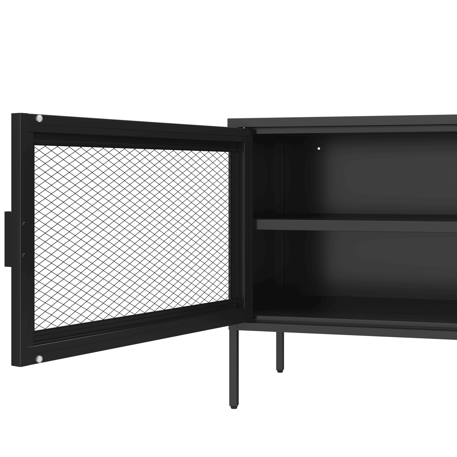 TV-meubel in metaal 120cm zwart
