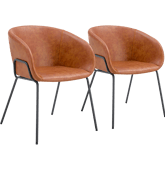 Lot de 2 chaises en simili...