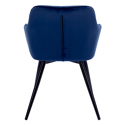 Chaise en velours BERTILLE bleue