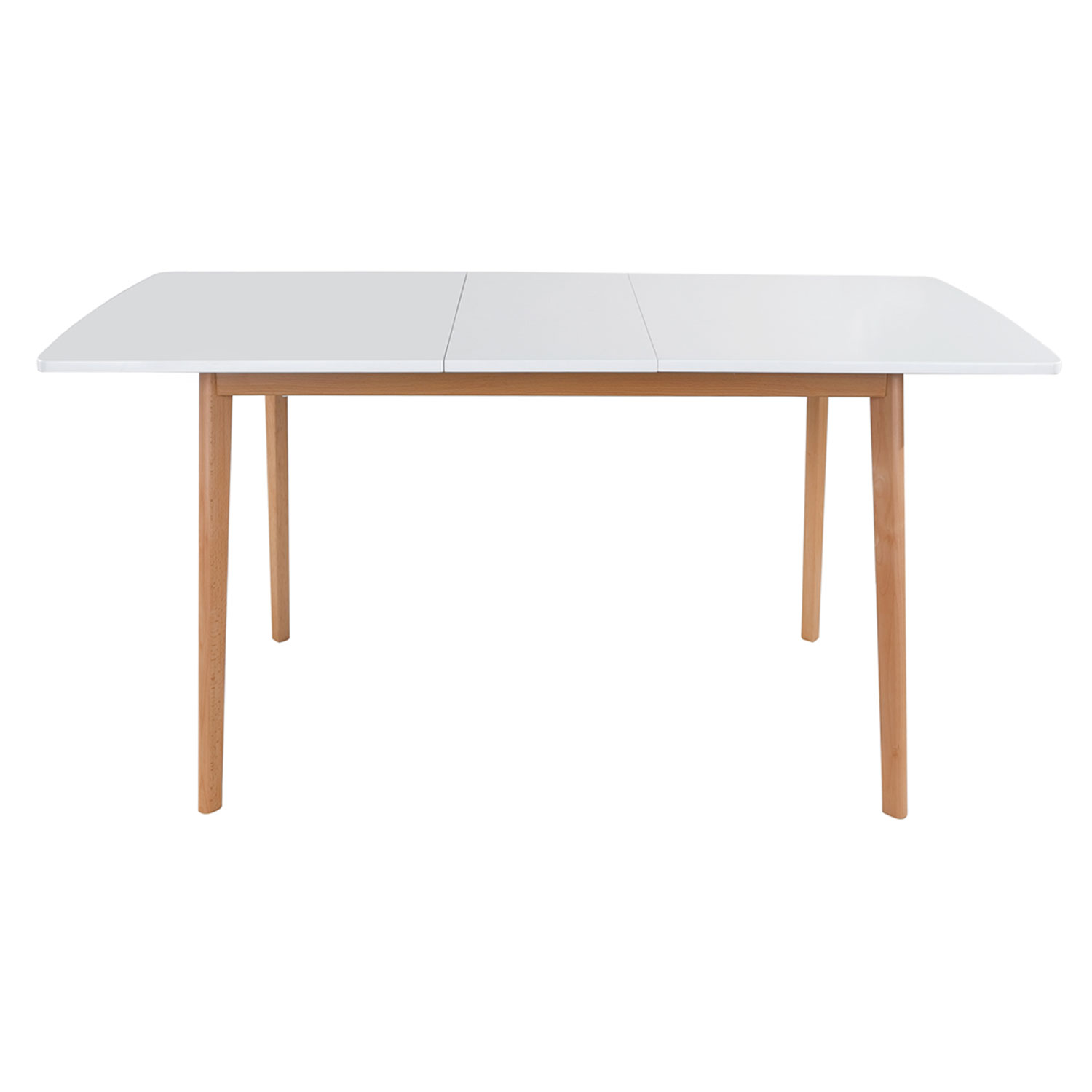 Ausziehbarer Tisch HELGA 120 / 160cm weiß