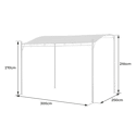 Pergola voor wandmontage 3 × 2,5m NICE grijs