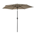 Parasol droit HAPUNA rond 2,70m de diamètre taupe