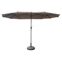 Parasol double 2x4m LINAI taupe