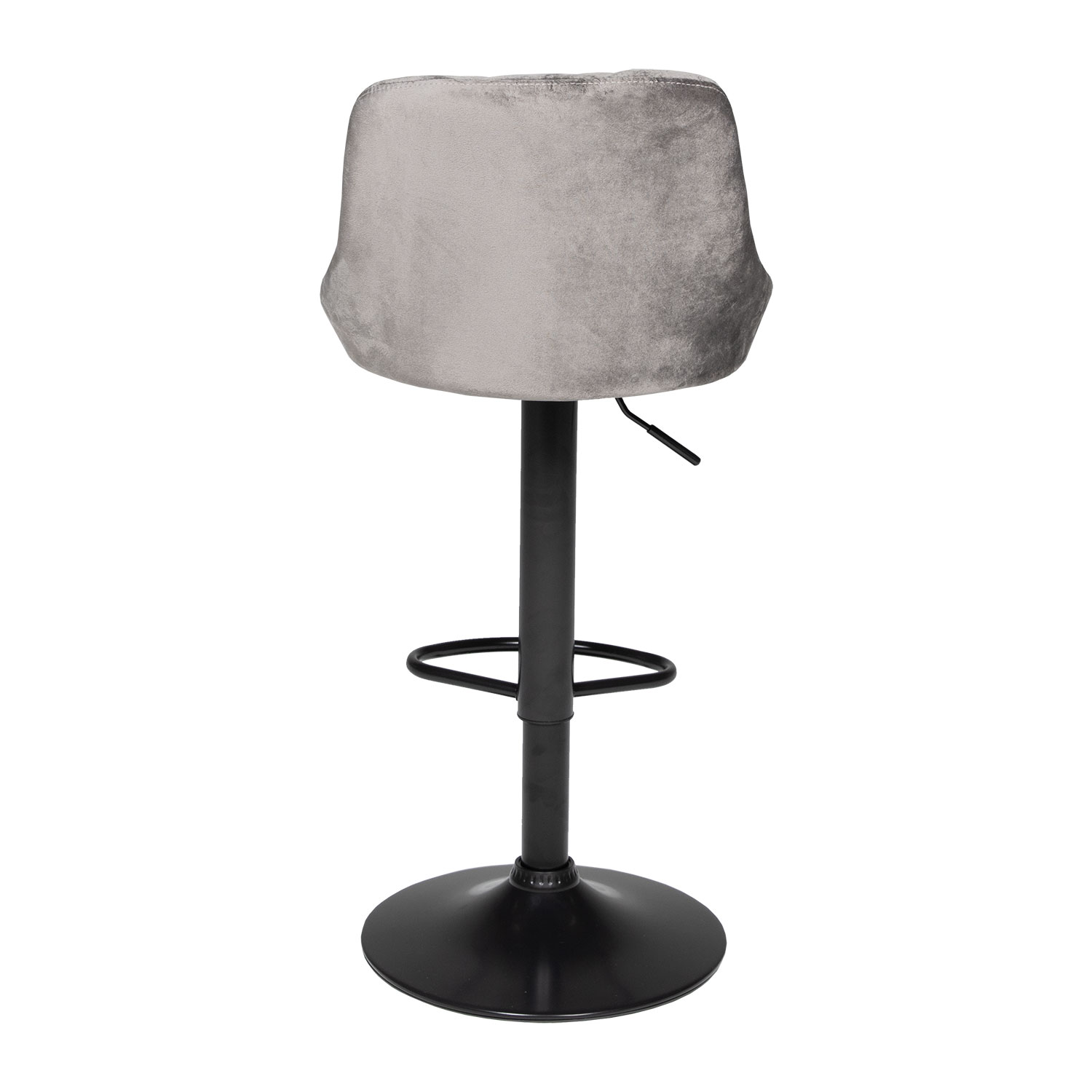 Lot de 2 tabourets de bar en velours gris ROBIN