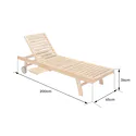 Bain de soleil pliant en teck