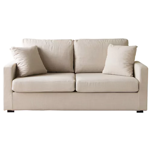 Canapé droit 3 places beige...