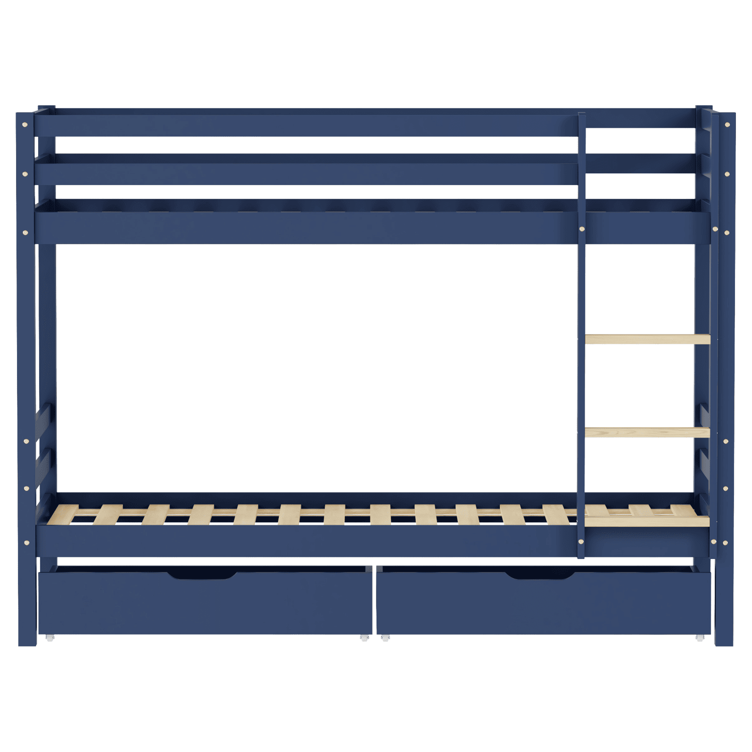 Kinderstapelbed 190x90cm donkerblauw met laden