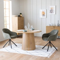 Set van 2 groene stoffen stoelen SAFFI