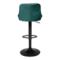 Lot de 2 tabourets de bar en velours vert ROBIN