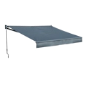 Toldo SAULE 2,95 × 2,5m - Tecido antracite e estrutura cinzenta