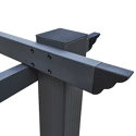 Zelfdragende pergola 3 × 4m CASSIS grijs - aluminium structuur