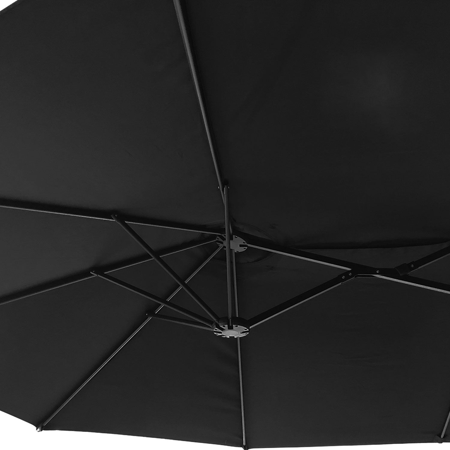 Dubbele parasol 2,7x4,6m LINAI zwart