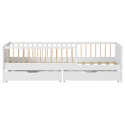 Letto per bambini 190x90cm bianco con cassetti ADAM
