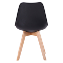 Conjunto de mesa PIA de 120cm e 4 cadeiras NORA de cor preta