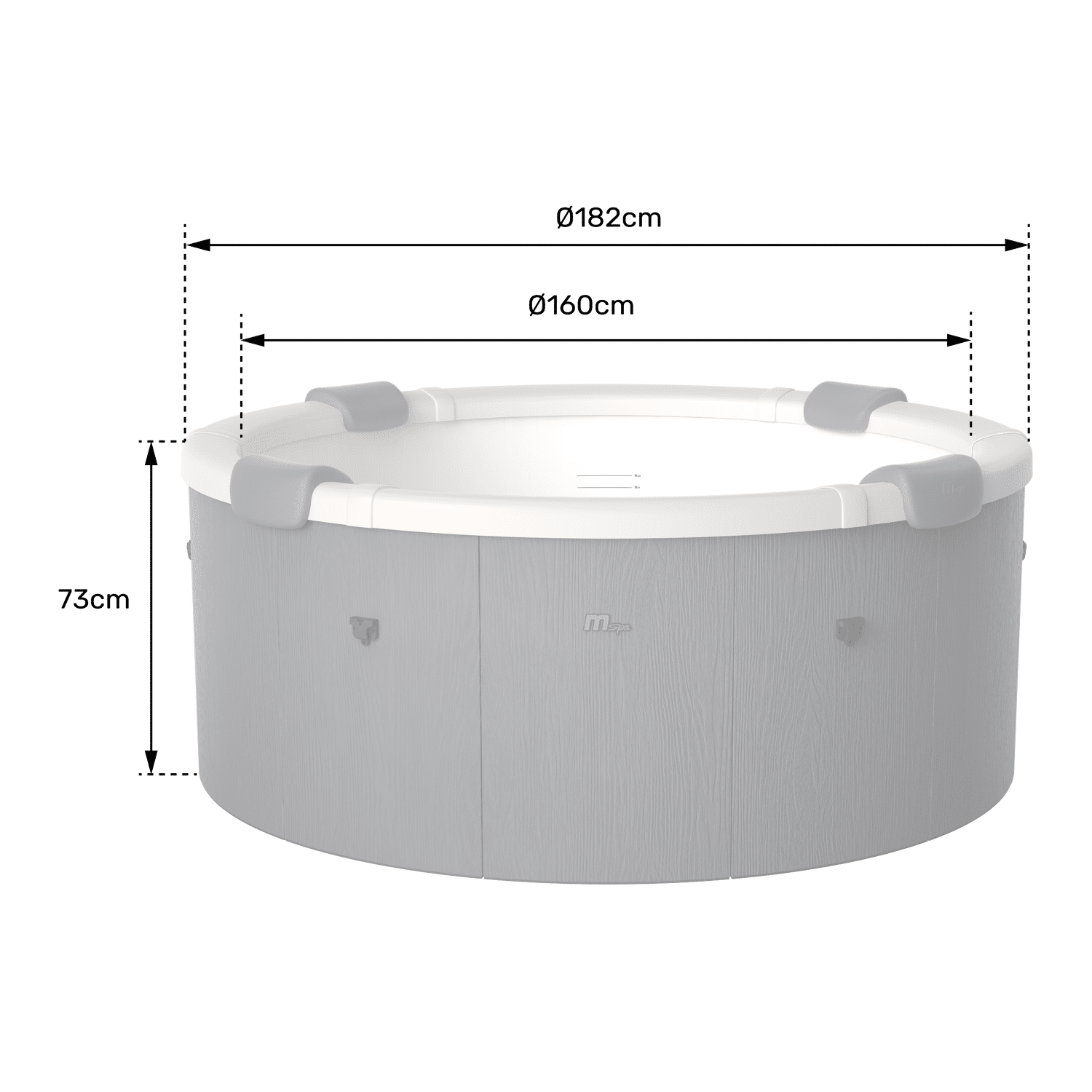 MSPA - Spa rigide connecté rond Ø 182cm DENVER - 6 places