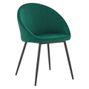 Satz von 2 Vintage-Stühlen DIANE grüner Samt