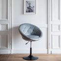 Tabouret de bar en velours gris EDGAR