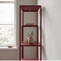 Console design en métal rouge carmin