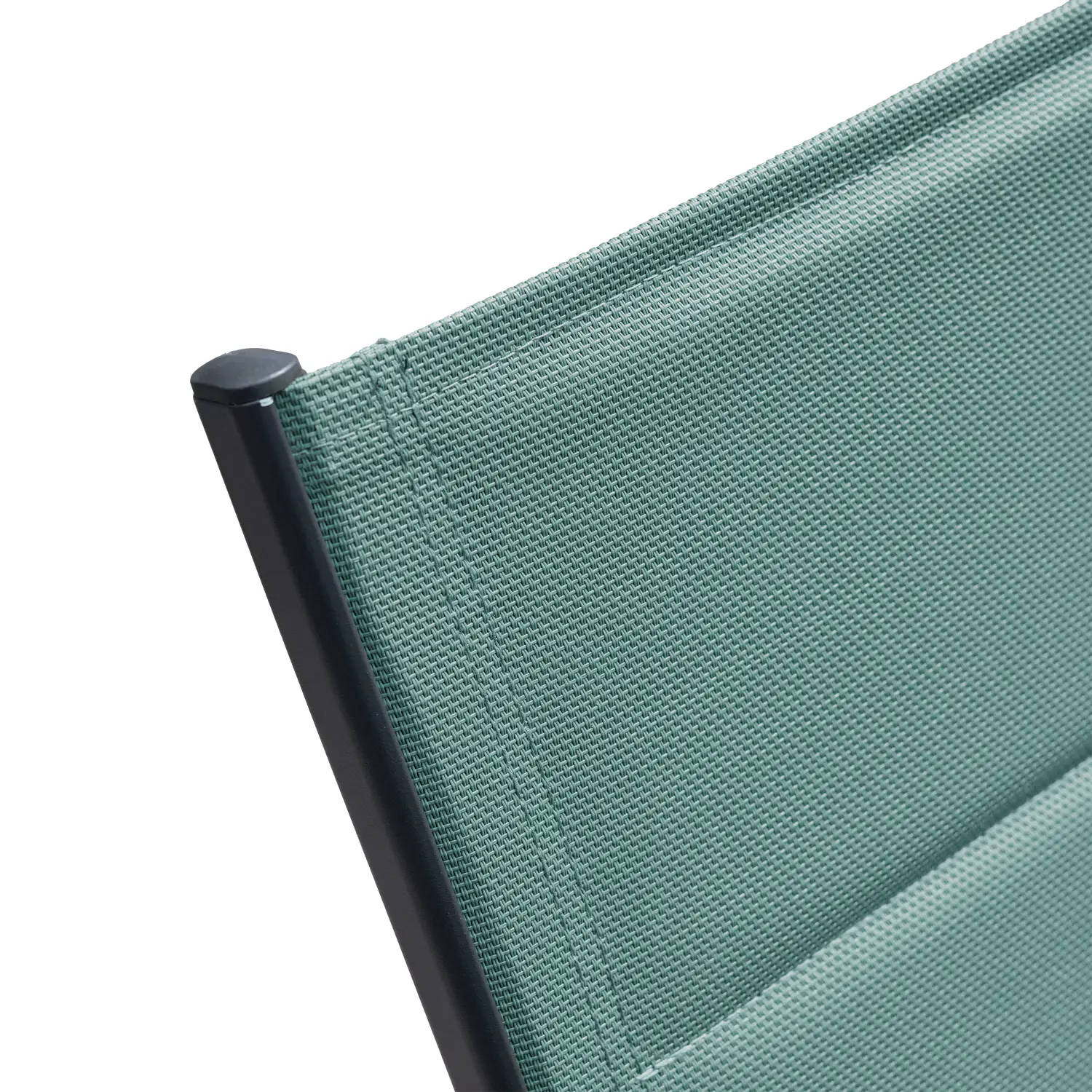 Bain de soleil en textilène vert d'eau - aluminium anthracite
