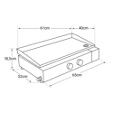 Cook'in Garden - Plancha au gaz FINESTA 2B - 2 brûleurs 5kW