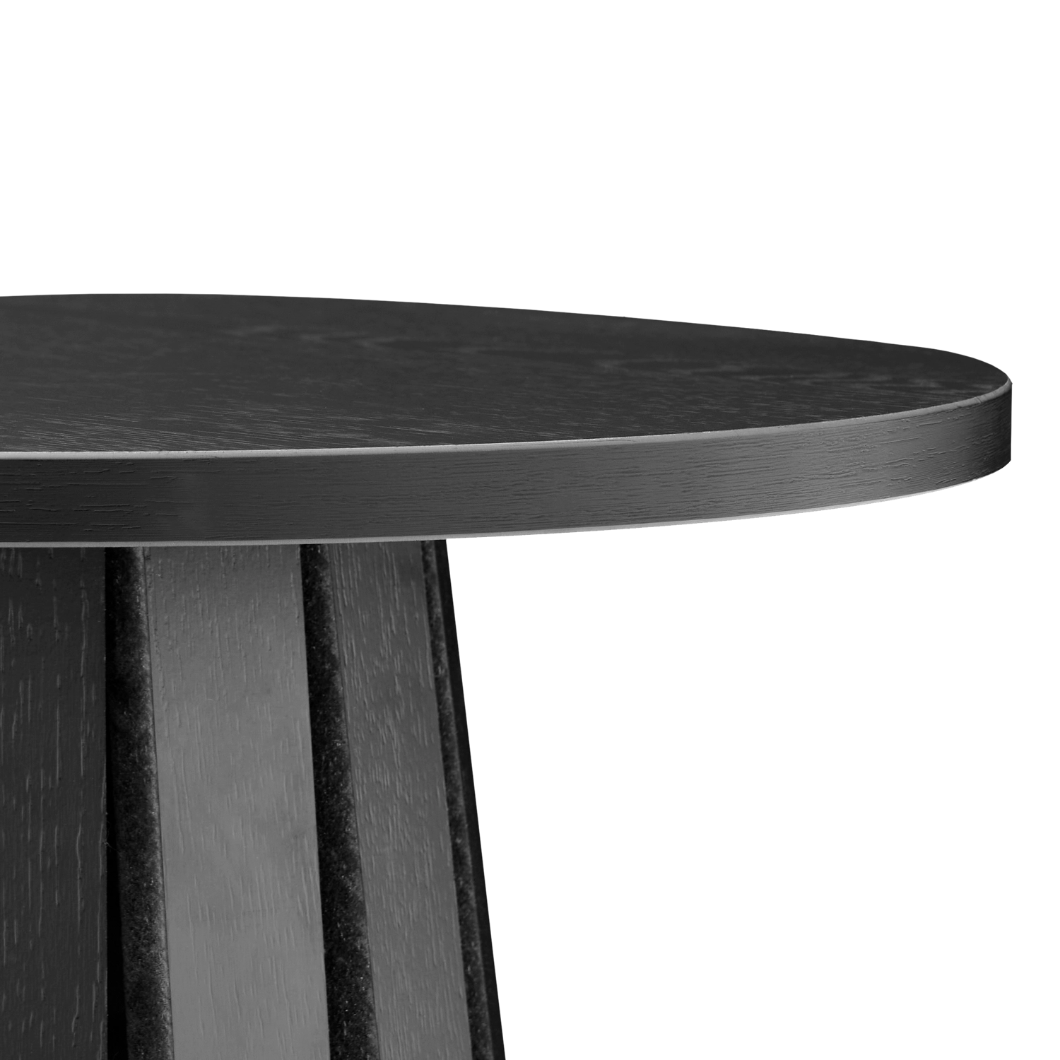 Table d'appoint ronde style scandinave noire LIV