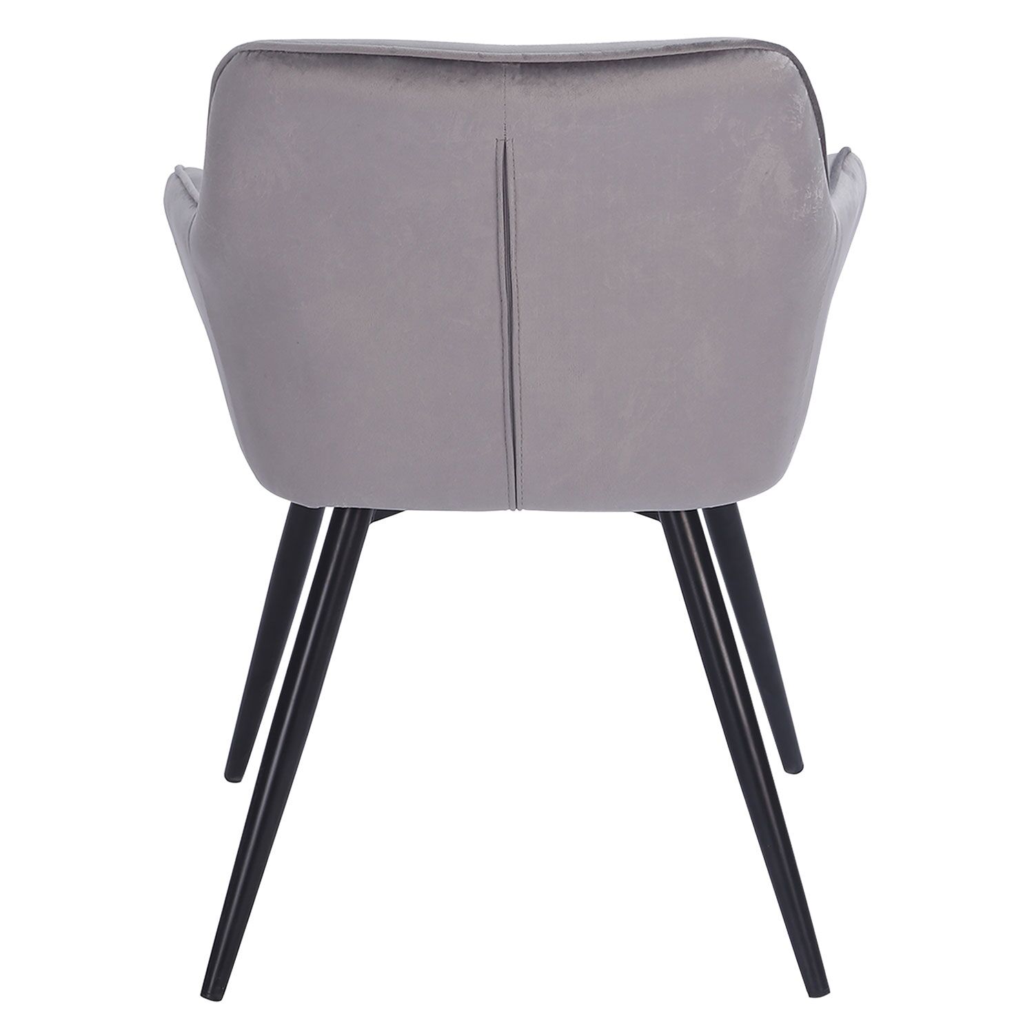 Chaise vintage GISELE velours gris