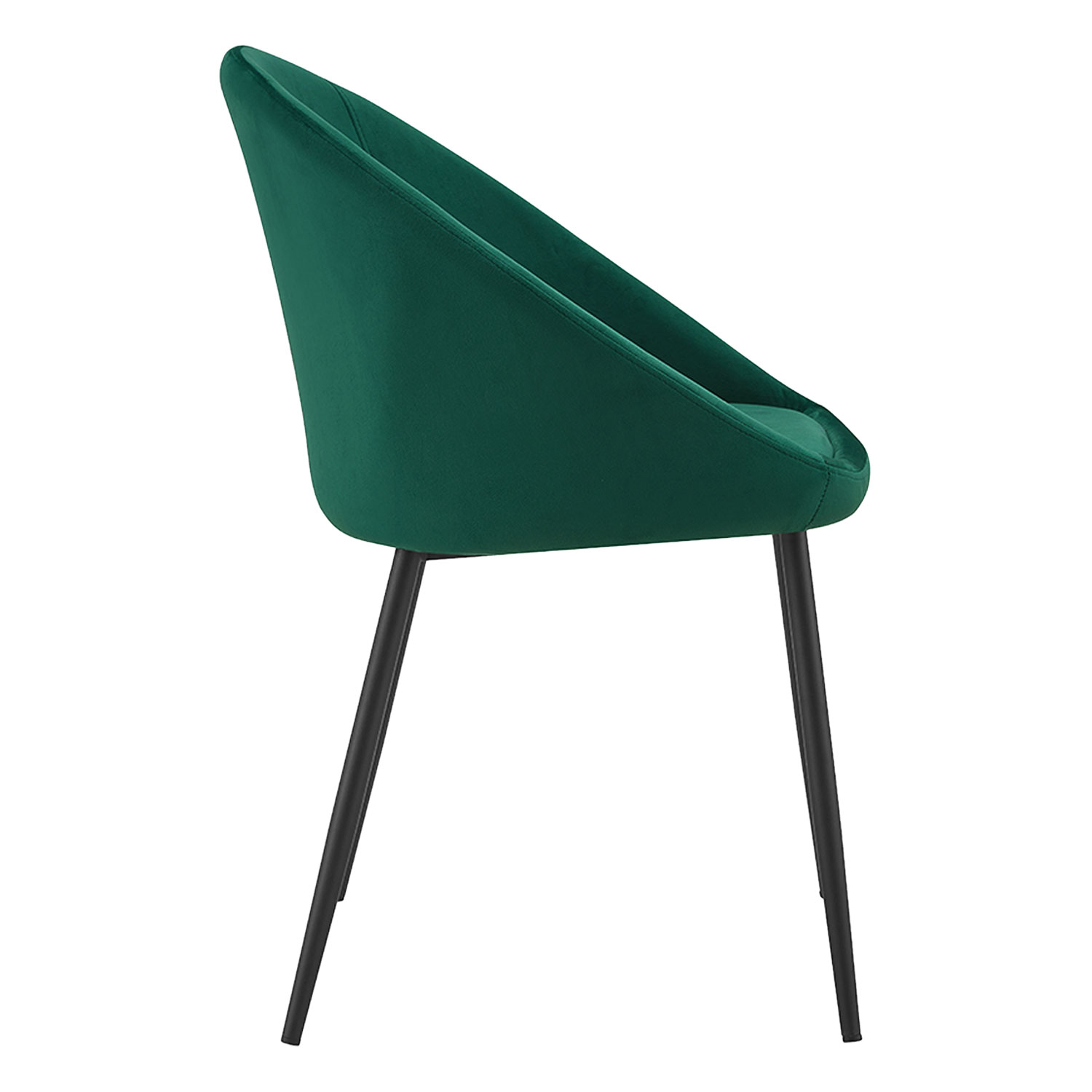 Set van 2 vintage DIANE groen fluwelen stoelen