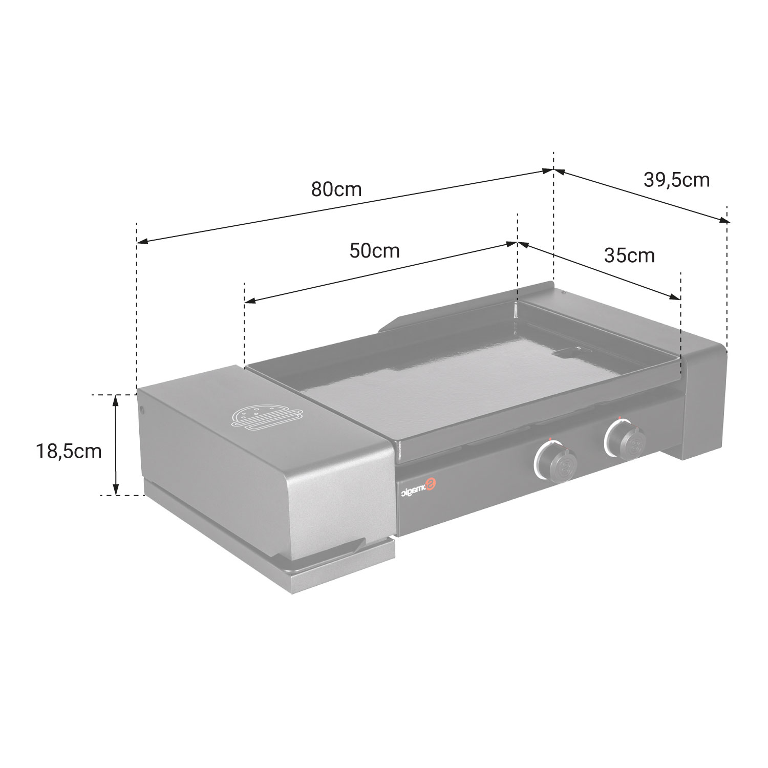 SOMAGIC - Plancha au gaz spécial burger SO BURGER - 5,6kW