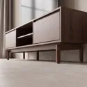 Mueble TV en madera oscura 160cm