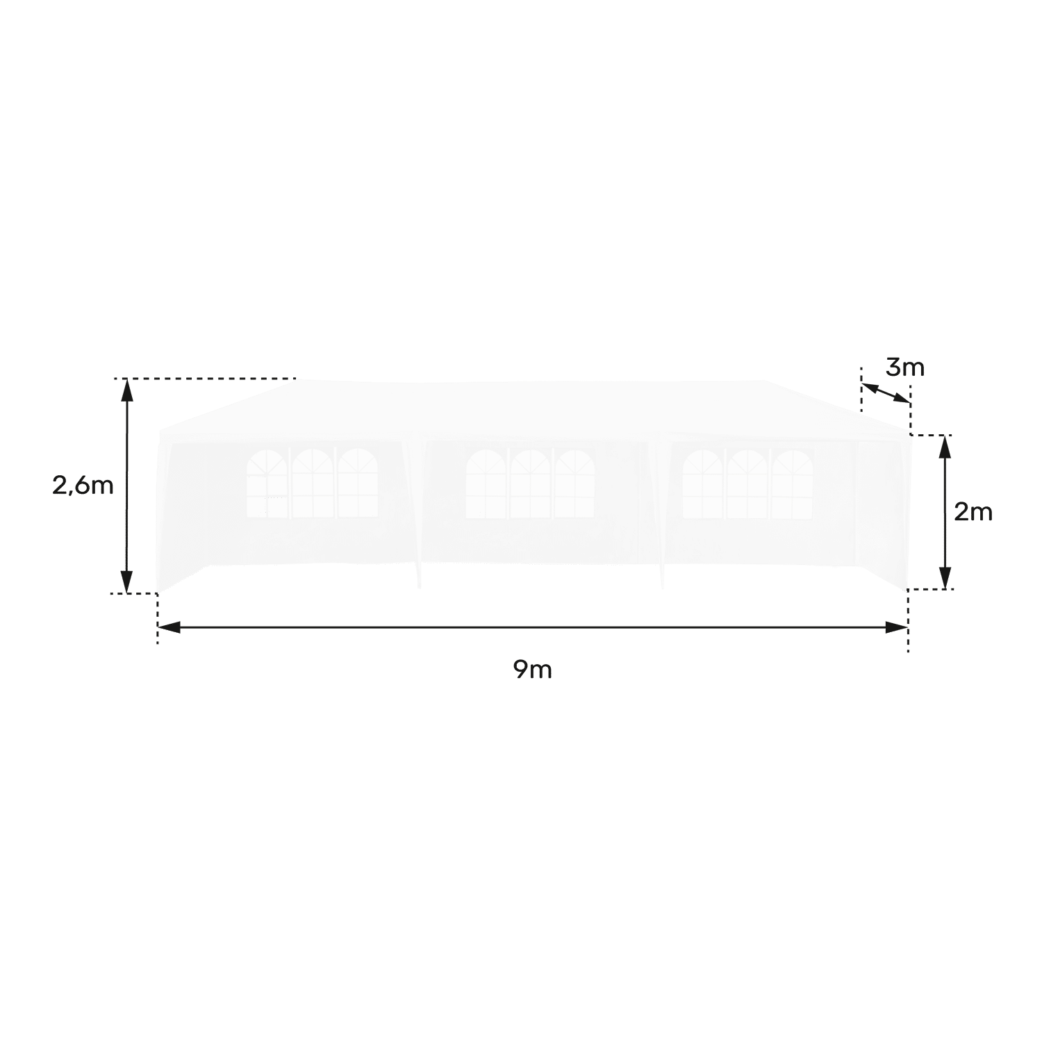 Ontvangsttent 3 × 9m ALIZÉ