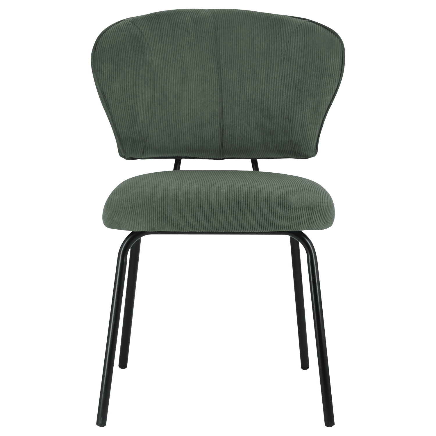 Conjunto de 2 cadeiras de bombazina verde NILSA
