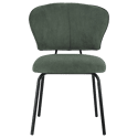 Conjunto de 2 cadeiras de bombazina verde NILSA