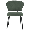 Set van 2 NILSA groene ribfluwelen stoelen