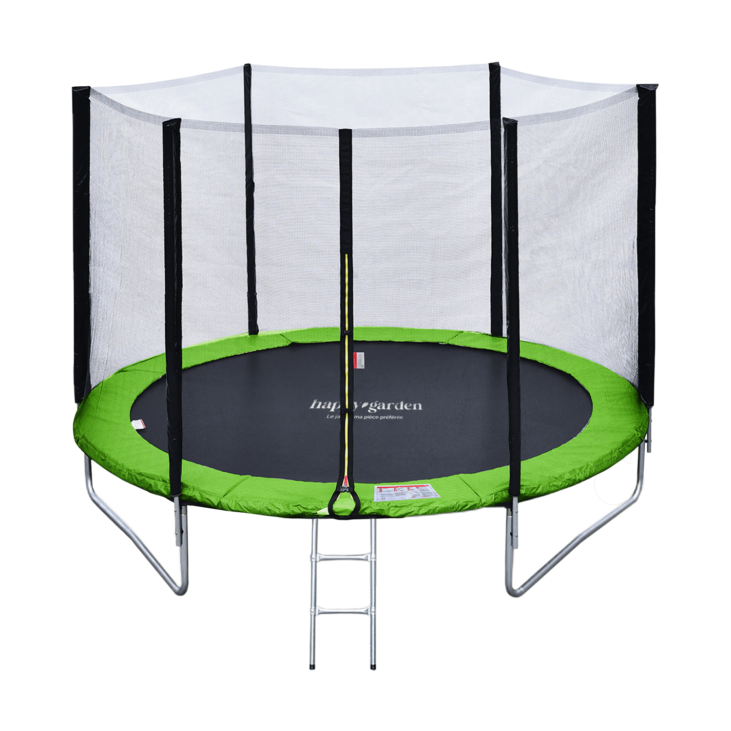 Pacote Premium Trampolim 180cm reversível azul / verde CAIRNS + rede, escada, cobertura e kit de ancoragem