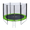 Pacote Premium Trampolim 180cm reversível azul / verde CAIRNS + rede, escada, cobertura e kit de ancoragem