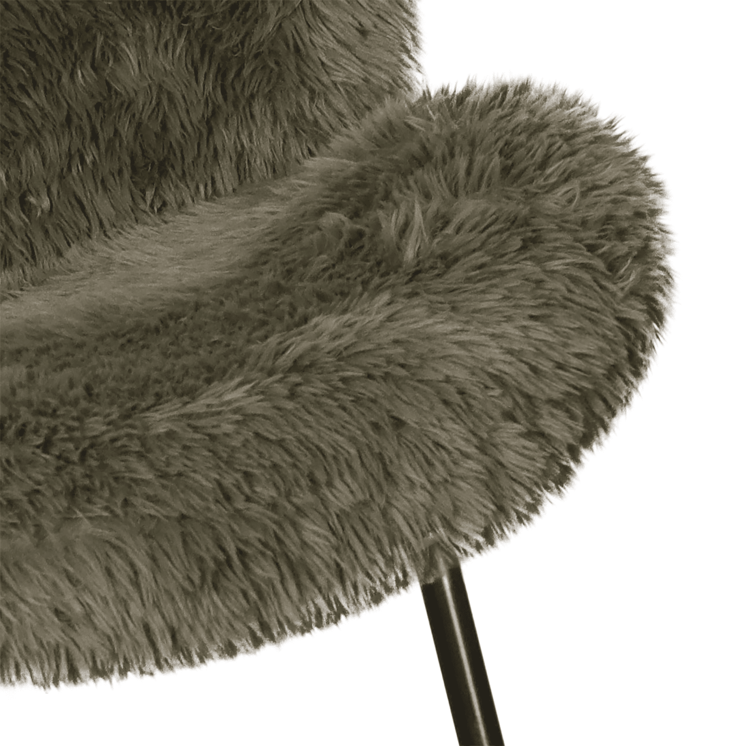 Fauteuil en fausse fourrure vert SACHA