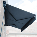 Tenda SAULE 3,95 × 3 m - Tessuto antracite e struttura grigia