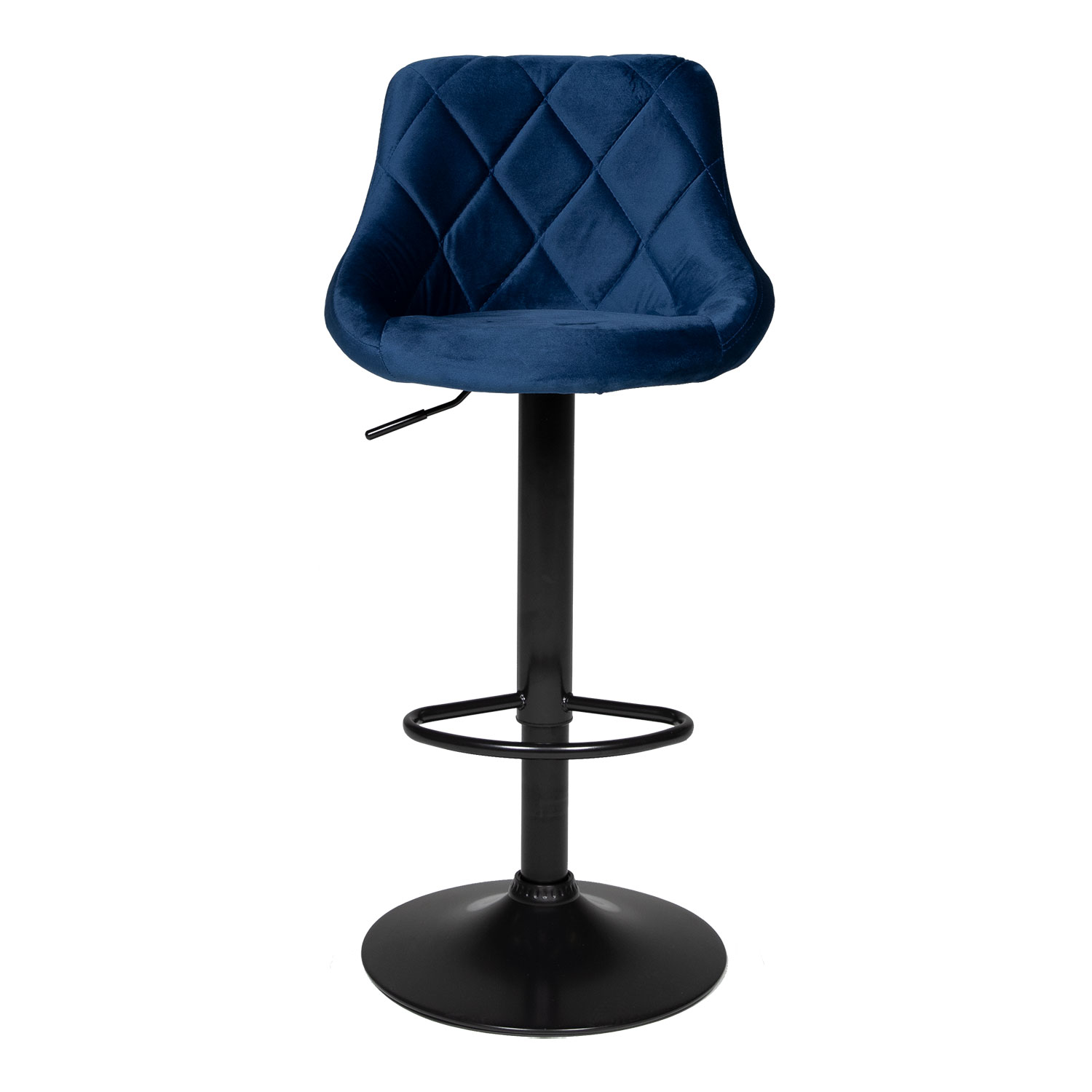 Lot de 2 tabourets de bar en velours bleu ROBIN