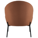 Fauteuil en tissu boucle rouille HELMI